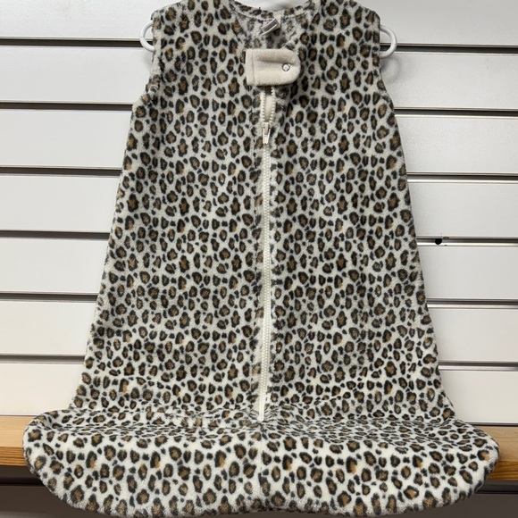 HB Leopard cheetah soft plush fleece‎ Print baby sleep sack size 6-12 months med - Picture 1 of 4
